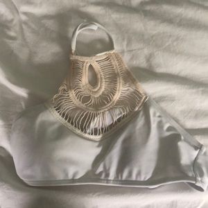 L.A. hearts high neck bathing suit top